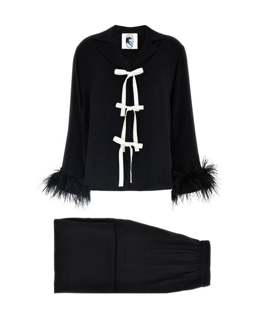 Sleeper Black The Bow Pyjama Set