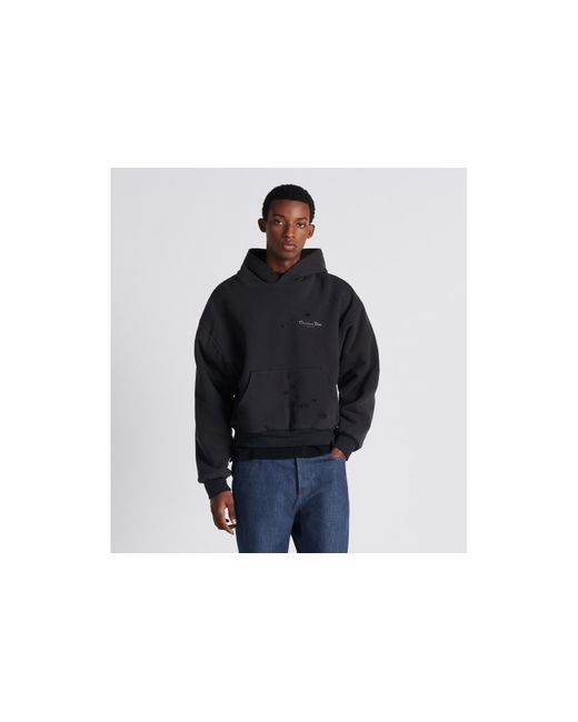 【DIOR】送料/関税込 Men's Logo Hooded Sweater Dior Logo Detailed Long-Sleeve Hoodie in Gray for Men | Lyst