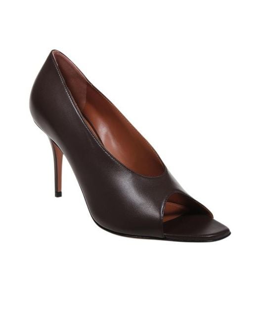 AMINA MUADDI Brown Open-Toe High-Heeled Sandals