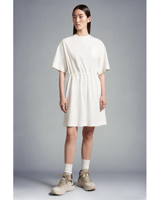 Moncler White Cotton Dress