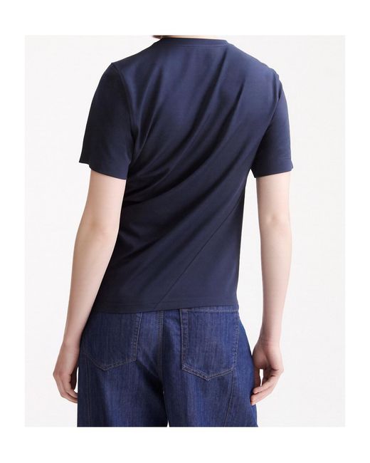 Marella Blue Asymmetric Hem T-Shirt