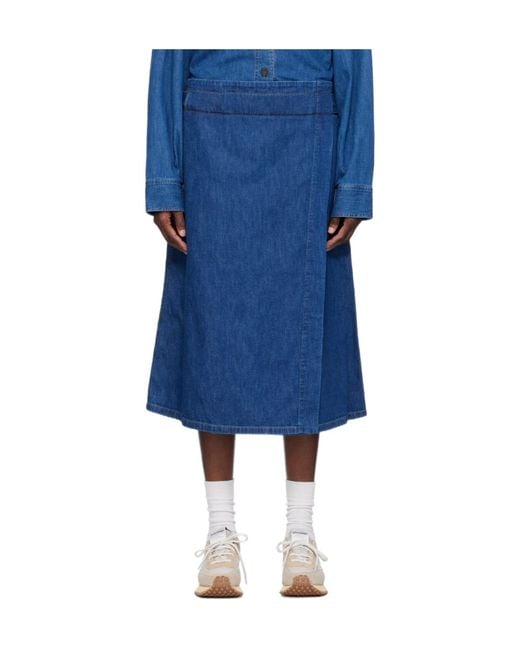 Studio Nicholson Blue Denim Skirt