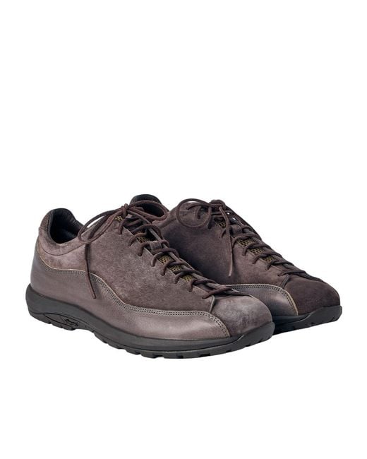Diemme Brown Bardolino Lace-Up Low-Top Sneakers for men