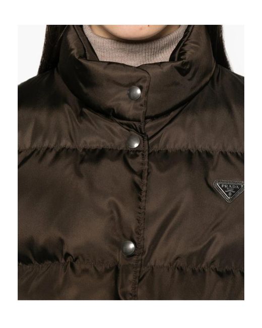Prada Brown Sleeveless Down Vest