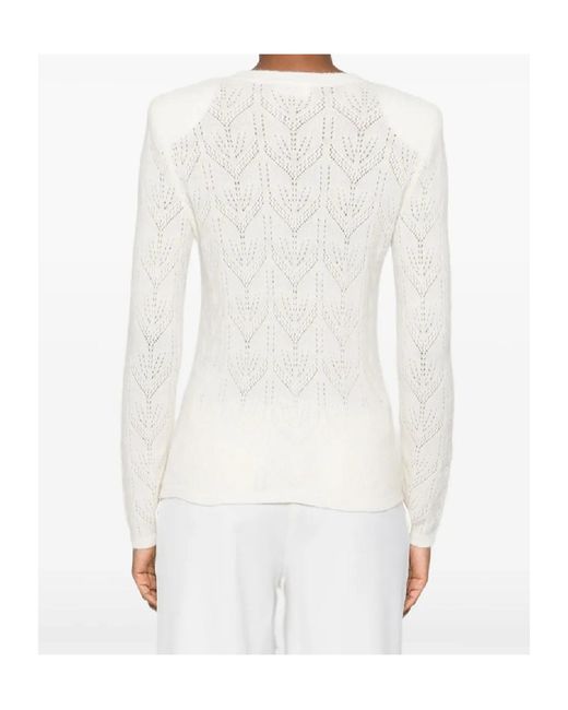 P.A.R.O.S.H. White Chevron-Pattern Sweater