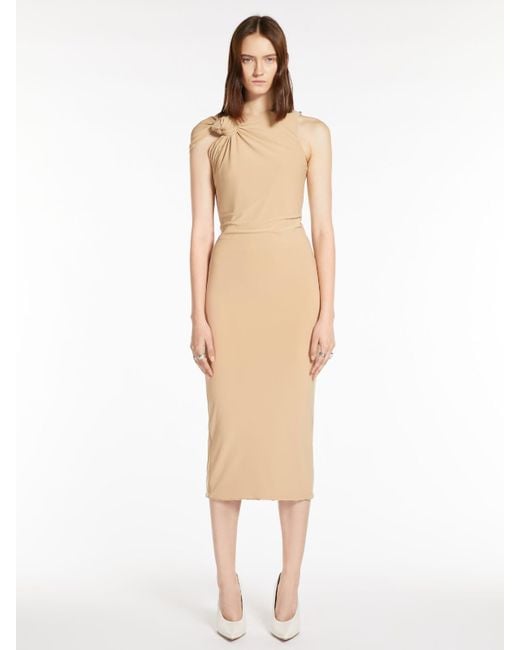 Sportmax Natural Nuble Midi Dress