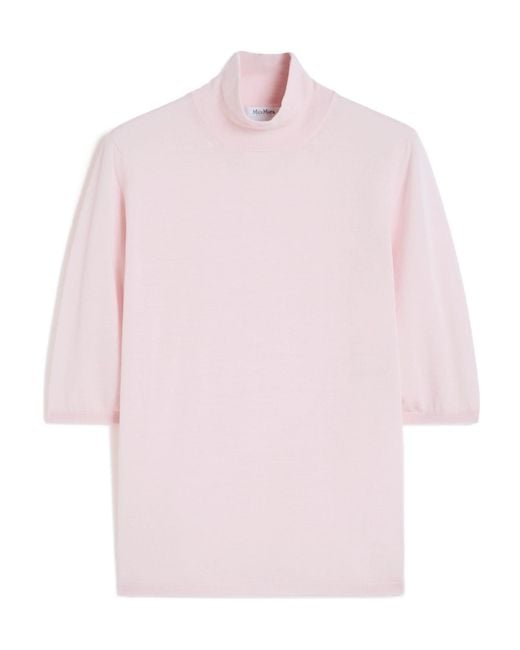 Max Mara Pink Turtleneck Sweater