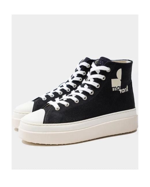 Isabel Marant Black Austen High-Top Sneakers