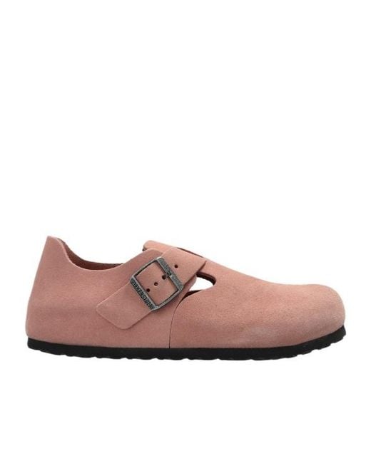 Birkenstock Pink London Buckle-Fastening Ballet Flats