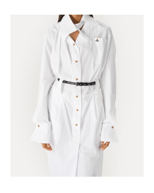 Vivienne Westwood White Drunken Shirt Dress