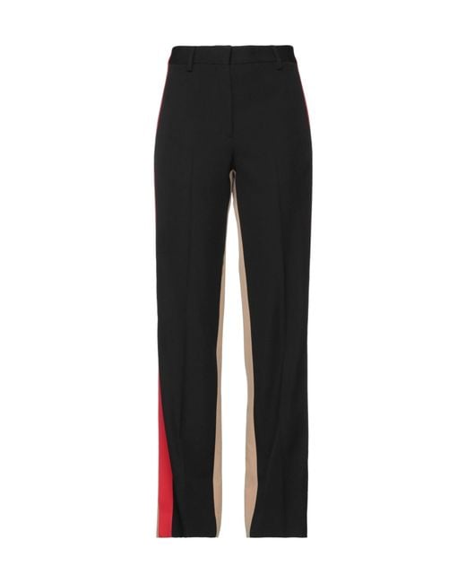Burberry Black Multicolour Casual Trousers