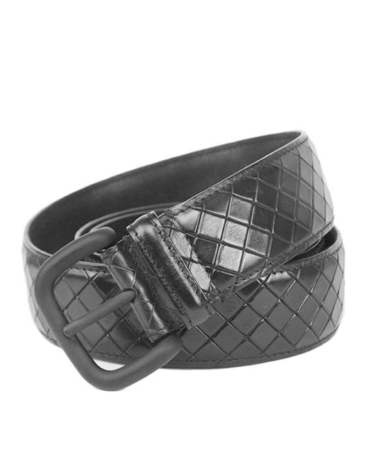 Bottega Veneta Black Weave A Belt for men