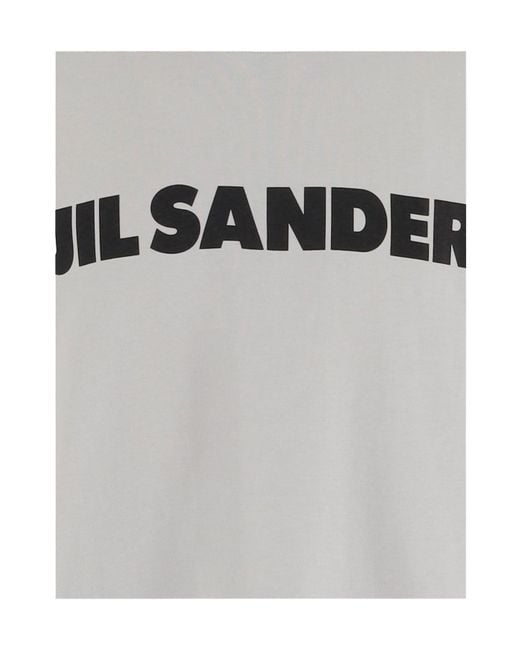 Jil Sander Gray Logo T-Shirt for men