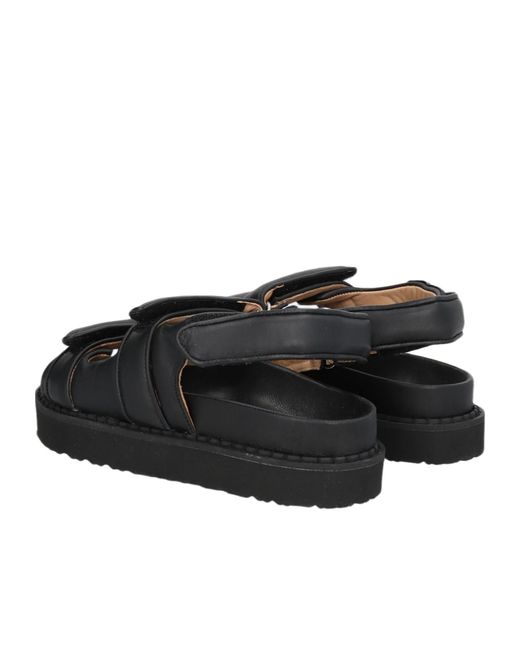 Isabel Marant Black Minimalist Leather Sandals