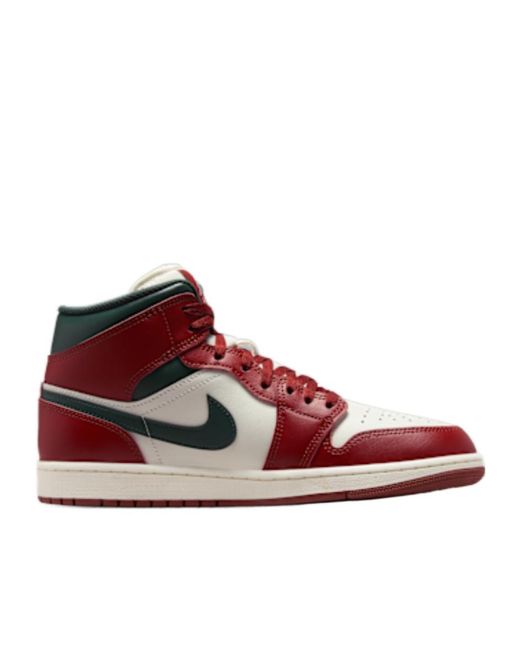 Nike Red Air Jordan 1 Mid Sneakers for men