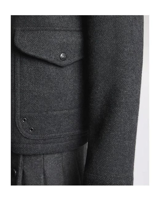 Fay Black Toggle Fastening Coat
