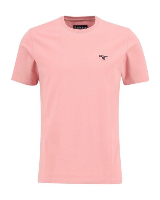 Barbour Pink Essential Sports T-Shirt for men