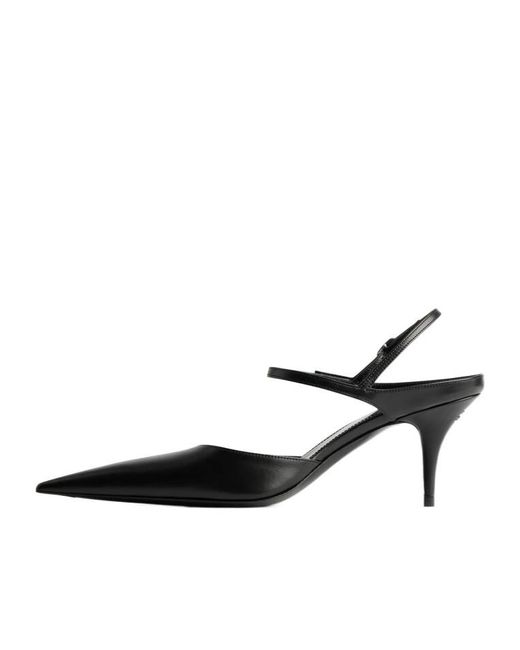 Balenciaga White Avenue Bow Slingback Pumps