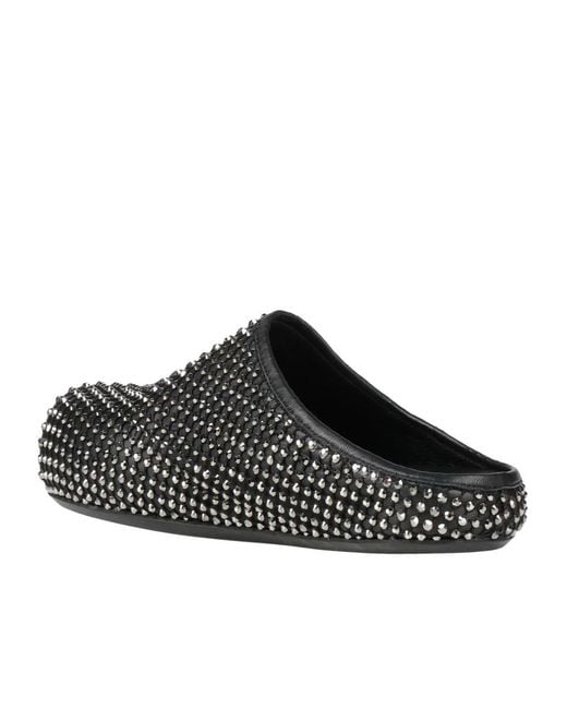 Marni Black Leather Mules