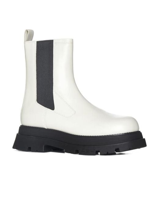 Ash White Elite Chunky-Sole Chelsea Boots