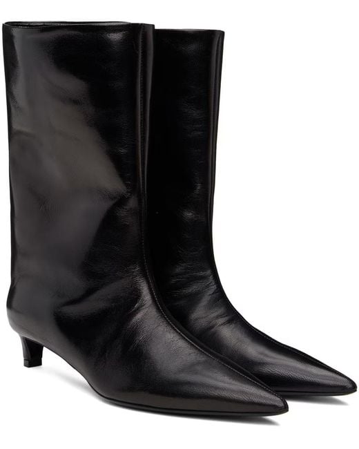 Jil Sander Black Calf Leather High Boot