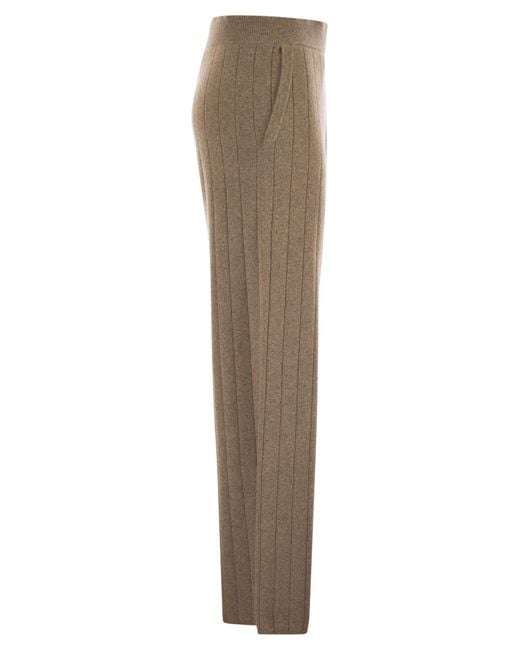 Max Mara Natural Jardin Cashmere Yarn Trousers