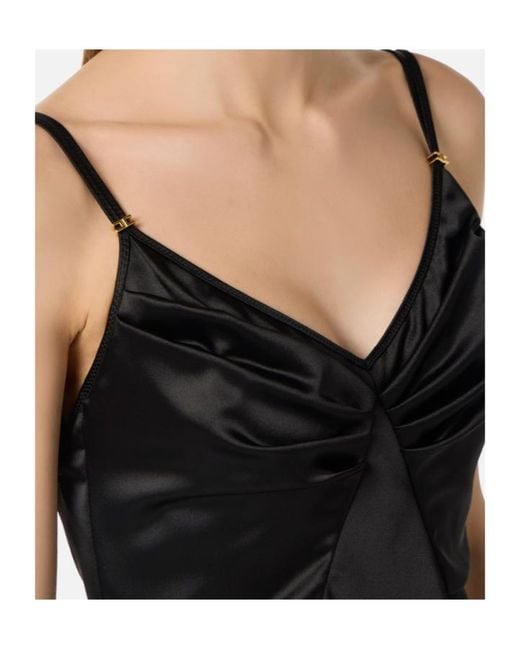 Elisabetta Franchi Black Carpet Satin Mermaid Evening Dress