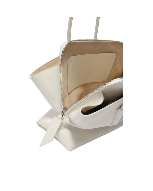 The Attico Natural Top-Handle Shoulder Bag