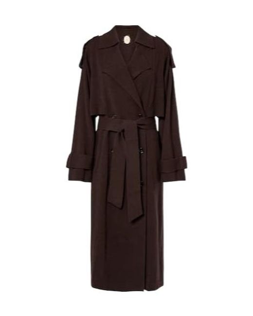 Jardin Des Orangers Brown Wool And Cashmere Trench Coat