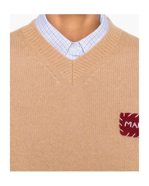Marni Natural V-Neck Sweater