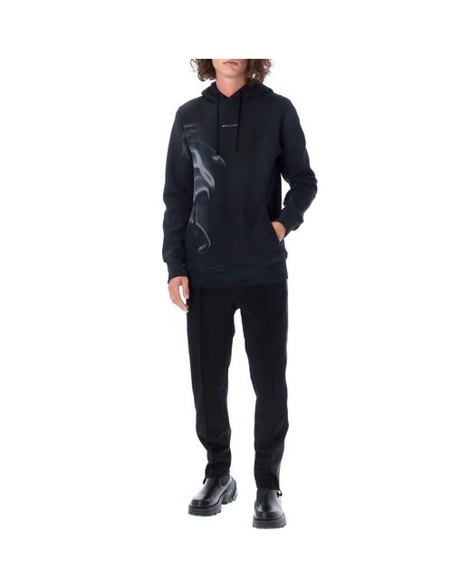 1017 ALYX 9SM Blue Logo-Print Wave Hoodie for men
