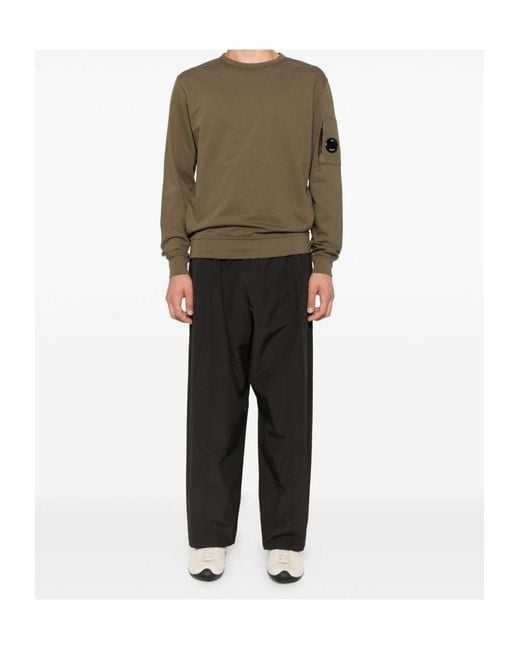C P Company Green Lens Detailed Crewneck Sweatshirt for men