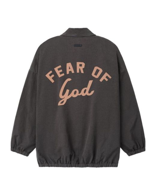 Fear Of God Gray Button-Up Shirt Jacket for men