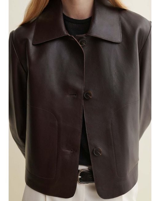 Arma Black Long-Sleeved Leather Jacket