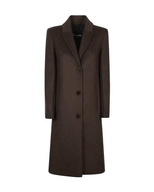 Patrizia Pepe Brown Wool Coat