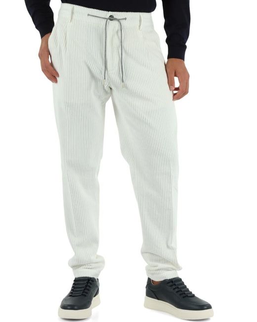 Eleventy Multicolor Straight-Leg Drawstring Jogger Pants for men