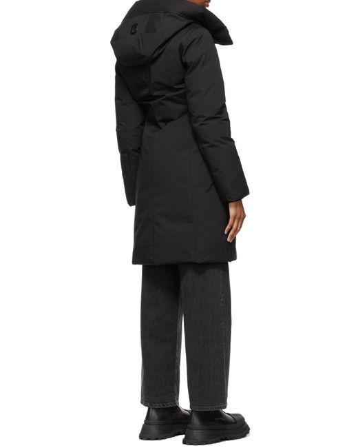 Mackage Black Padded Down Hooded Coat