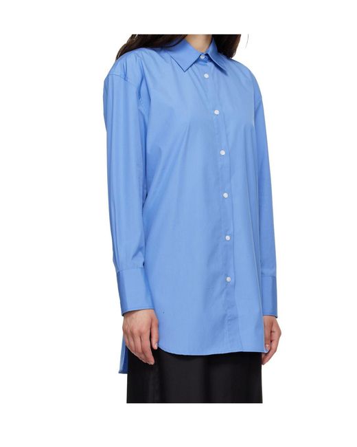 Anine Bing Blue Plaza Shirt