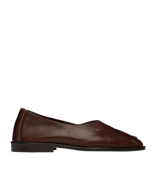 Hereu Brown Juliol Winter Supple Shiny Ballerina Flats