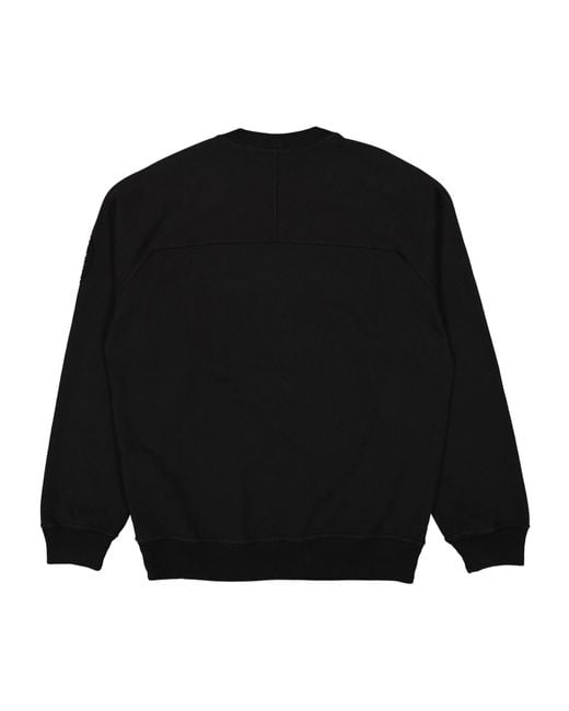 Stone Island Black Logo Detailed Crewneck Sweatshirt for men