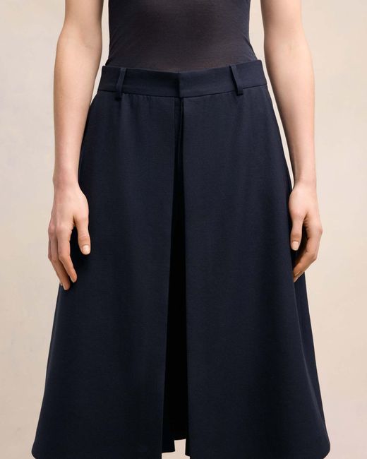 AMI Blue Paneled Knee-Length Shorts
