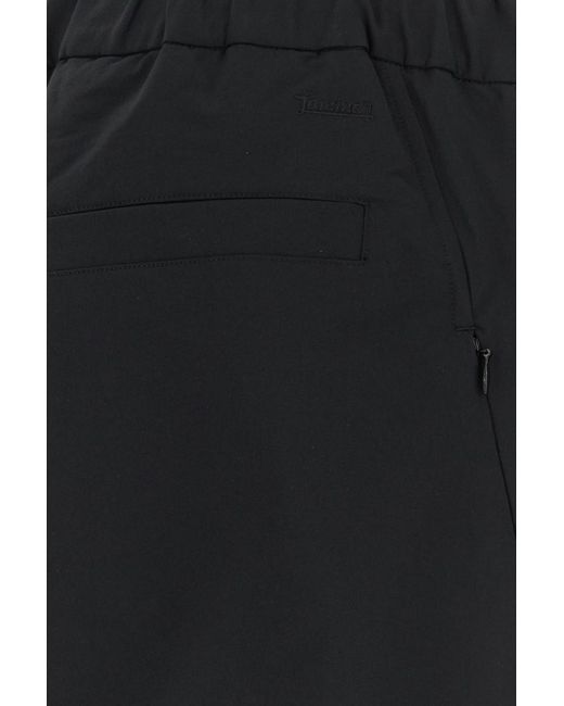 Herno Black Laminar Barrel-Fit Trousers for men