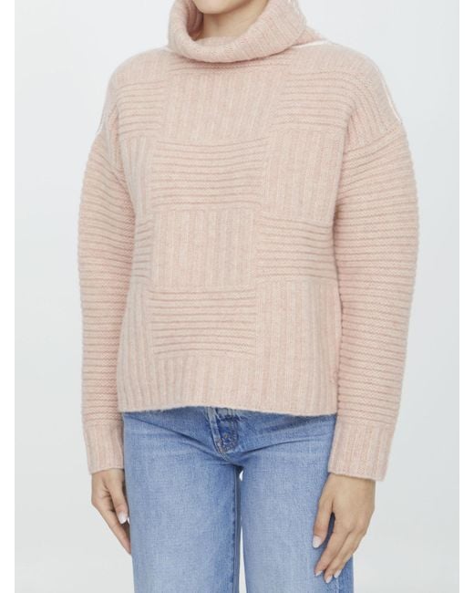 Bottega Veneta Blue Turtleneck Knitted Jumper