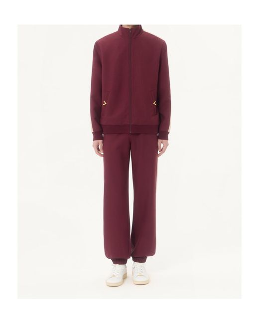 Valentino Purple Nylon Trousers With Vgold for men