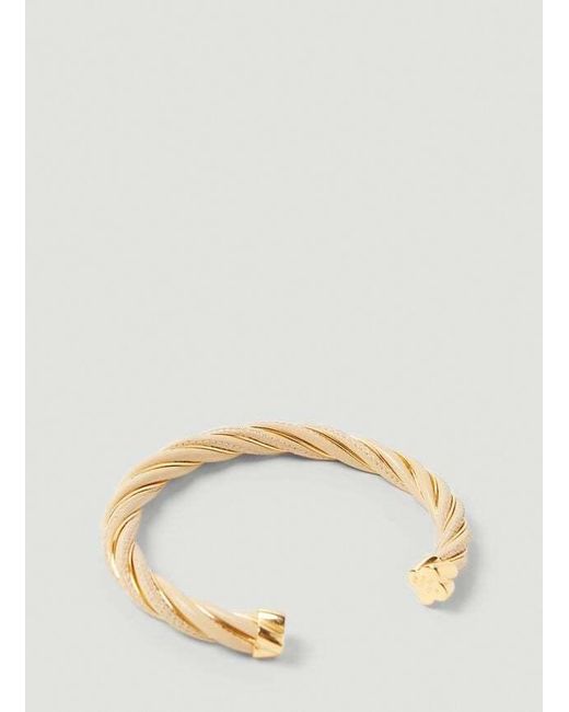 Bottega Veneta Metallic Twist Cuff Bracelet