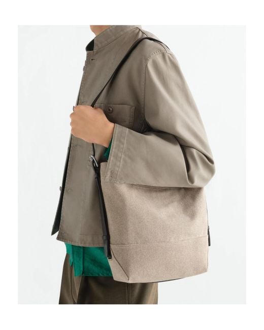 Lemaire White Small Belted Tote Bag for men