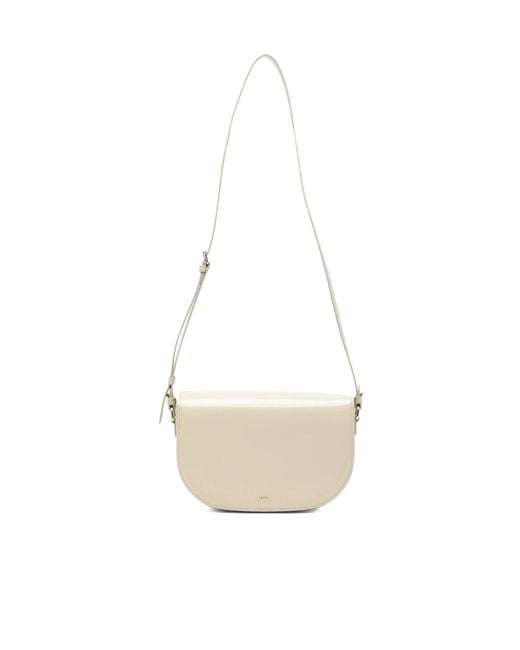 A.P.C. White Le B Side Cross Body Bag