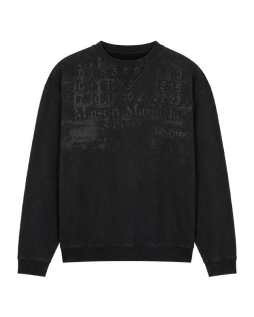 Maison Margiela Black Long-Sleeve Sweatshirt for men