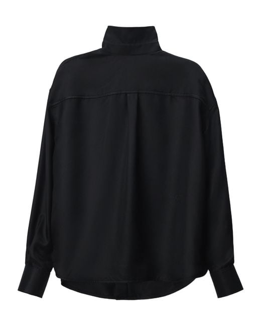 Alexander Wang Black Shirt With Exposed-Seam Detailing
