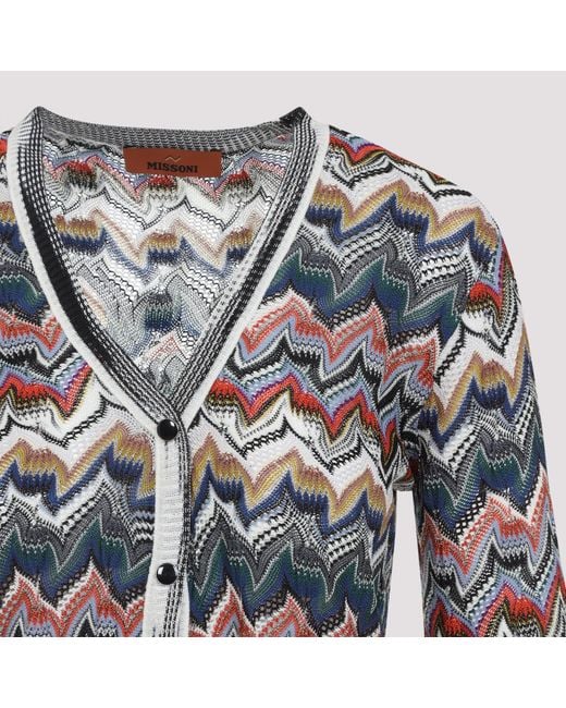Missoni Blue Knitted Cardigan